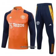 Chandal de Sudadera del Manchester United 24-25 Naranja