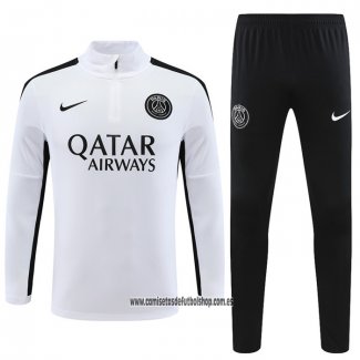 Chandal de Sudadera del Paris Saint-Germain Nino 23-24 Blanco