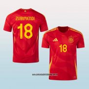 Jugador Primera Camiseta Espana Zubimendi 2024