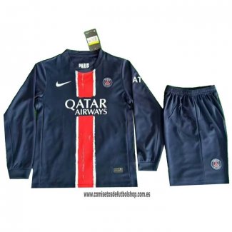 Primera Camiseta Paris Saint-Germain Nino 24-25 Manga Larga