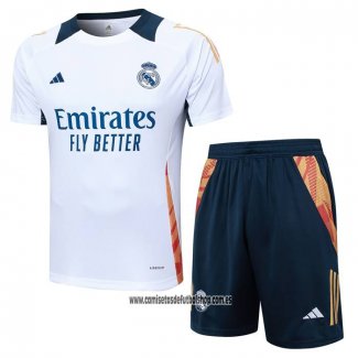 Chandal del Real Madrid 24-25 Manga Corta Blanco - Pantalon Corto