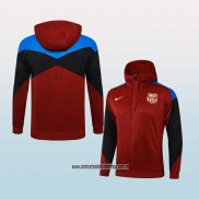 Chaqueta con Capucha del Barcelona 24-25 Rojo