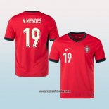 Jugador Primera Camiseta Portugal N.Mendes 2024