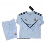 Primera Camiseta Real Madrid Nino 24-25 Manga Larga