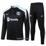 Chandal de Sudadera del Barcelona 24-25 Negro y Gris