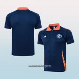 Camiseta Polo del Manchester United 24-25 Azul