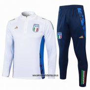 Chandal de Sudadera del Italia Nino 24-25 Blanco