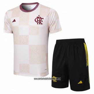 Chandal del Flamengo 24-25 Manga Corta Blanco - Pantalon Corto