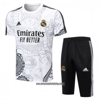 Chandal del Real Madrid Dragon 24-25 Manga Corta Blanco - Pantalon Corto