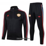 Chandal de Chaqueta del Manchester United Nino 24-25 Negro