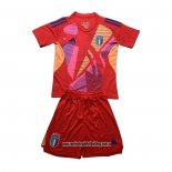 Camiseta Italia Portero Nino 24-25 Rojo