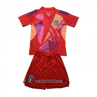 Camiseta Italia Portero Nino 24-25 Rojo