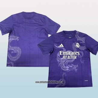 Camiseta Real Madrid Dragon 24-25 Purpura Tailandia