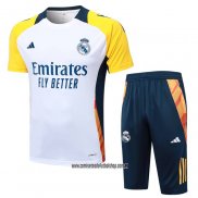 Chandal del Real Madrid 24-25 Manga Corta Blanco - Pantalon Corto