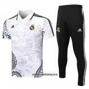 Conjunto Polo del Real Madrid Dragon 24-25 Blanco