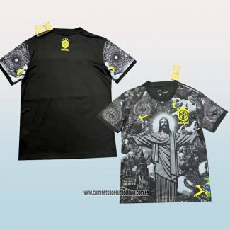 Camiseta Brasil Jesus 24-25 Negro Tailandia