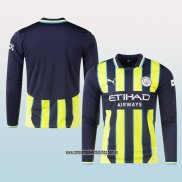 Segunda Camiseta Manchester City 24-25 Manga Larga