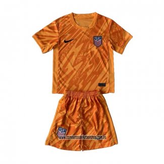 Camiseta Estados Unidos Portero Nino 2024 Naranja