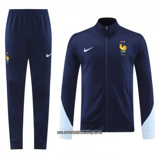 Chandal de Chaqueta del Francia 24-25 Azul