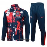 Chandal de Chaqueta del Paris Saint-Germain 24-25 Rojo y Azul